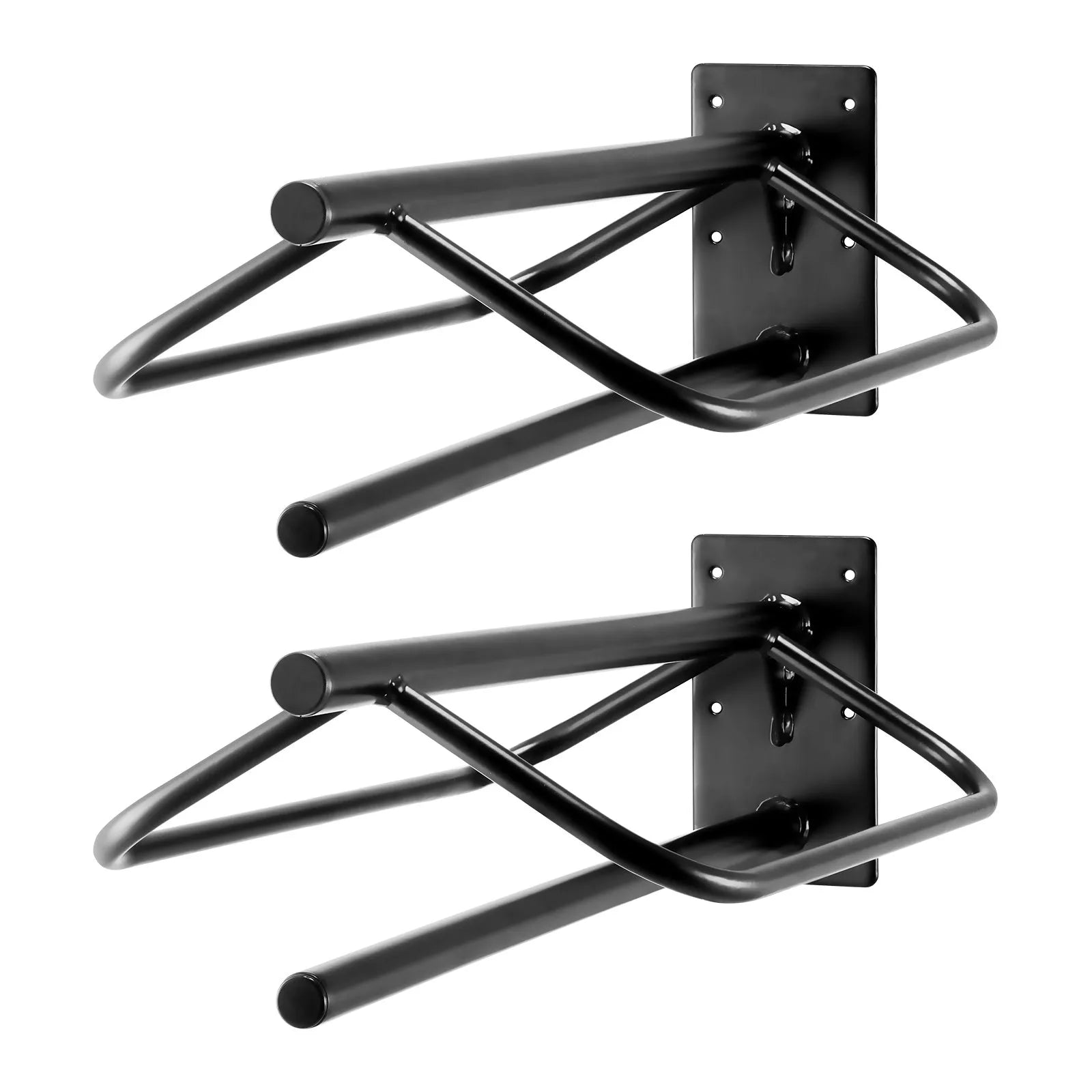 VEVOR Saddle Rack with Pad Bar 2 Packs Wall Mounted Horse Saddle Stand Black
