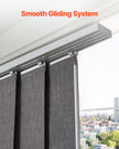 VEVOR Panel Track Blinds Extendable Track 45.8 in to 86 in W Trimmable Dark Gray