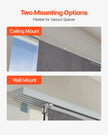VEVOR Panel Track Blinds Extendable Track 45.8 in to 86 in W Trimmable Dark Gray