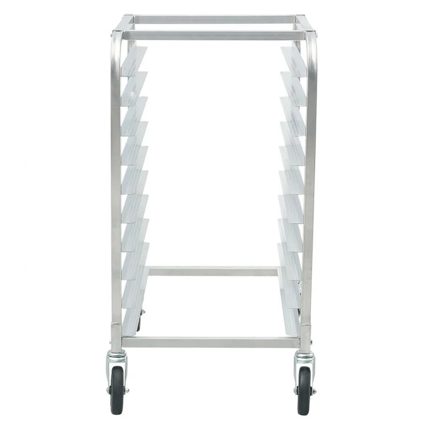 VEVOR Bun Pan Rack, 10-Tier Commercial Bakery Racks with Brake Wheels, Aluminum Racking Trolley Storage for Half & Full Sheet, Speed Rack For Kitchen Home, Bread Baking Equipment, 26\