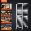 VEVOR Bun Pan Rack, 20-Tier Commercial Bakery Racks with Brake Wheels, Aluminum Racking Trolley Storage for Half & Full Sheet, Speed Rack For Kitchen Home, Bread Baking Equipment, 26\