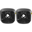 VEVOR Universal Tractor Seat Replacement, Compact High Back Mower Seat Pair, Black Vinyl Forklift Seat, Central Drain Hole Skid Steer Seat with Mounting Bolt Patterns of 8