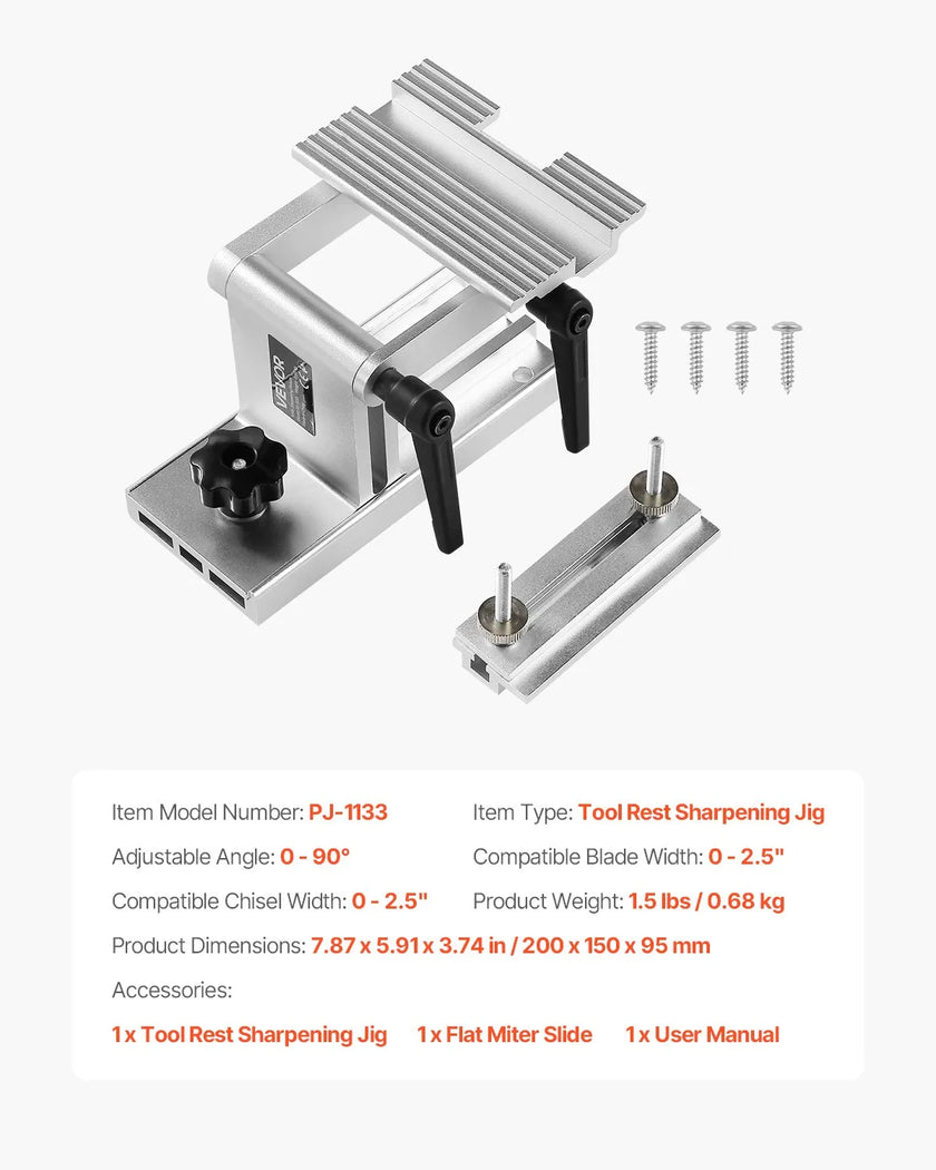 VEVOR Adjustable Tool Rest Sharpening Jig for 6