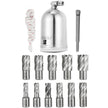 VEVOR MD40 1-1/2 in. Electric Magnetic Drill Press Drilling Machine with 11PC HSS Cutter Set Precise Annular Cutter Kit Compact Switchable Evolution 1100W Magnet Force
