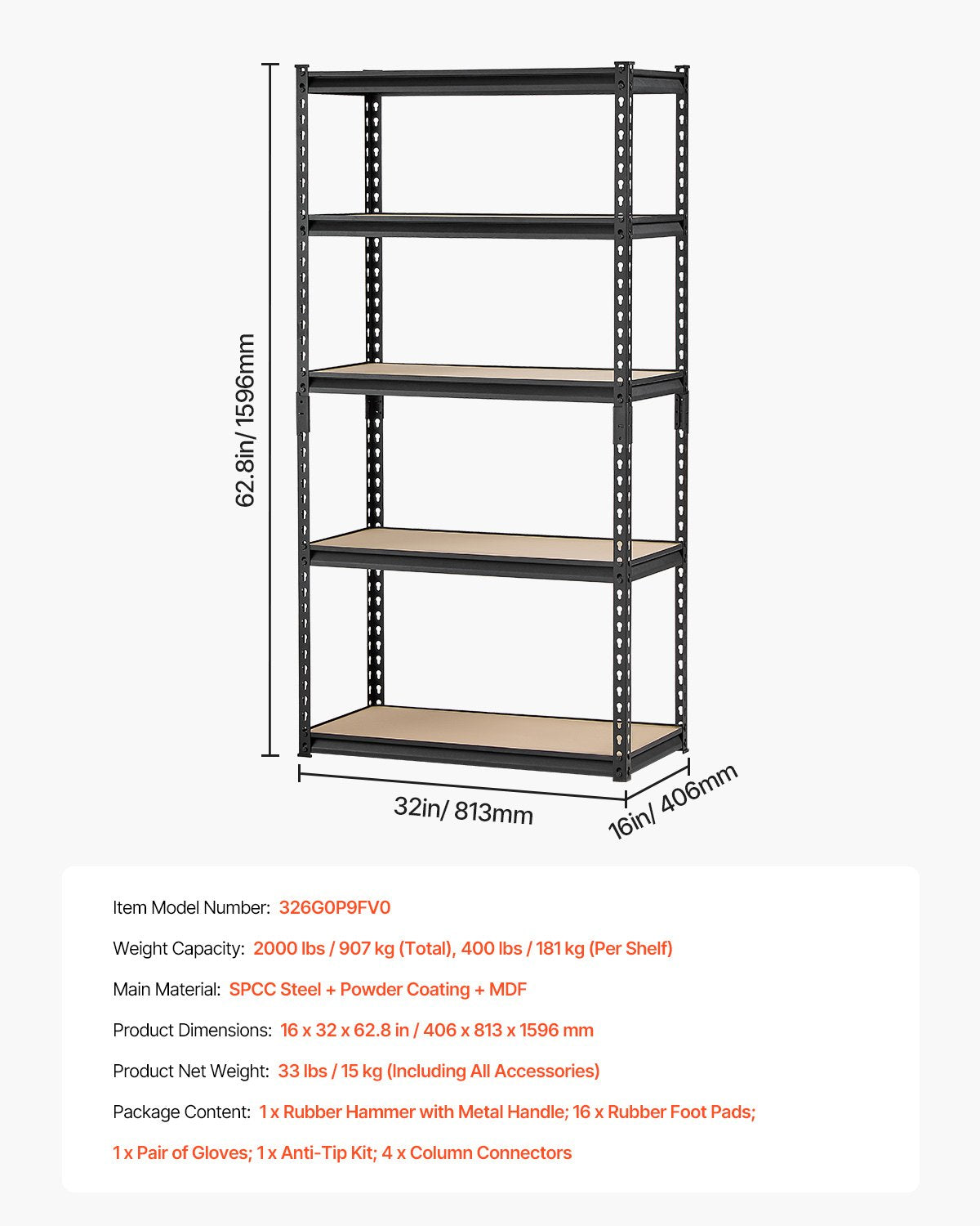 VEVOR Storage Shelves 16