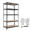 5-Tier Adjustable Storage Shelves, 2500 lb Capacity Heavy-Duty Garage Shelving Unit, Metal Utility Storage Rack with Adjustable Shelves, 40.35