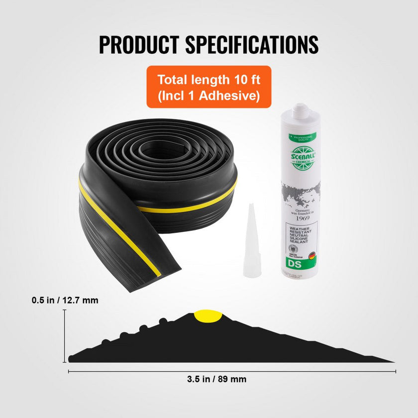 VEVOR Garage Door Threshold and Bottom Seals Kit 10 FT Universal Waterproof PVC