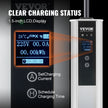 VEVOR Level 2 Portable EV Charger, 40A 240V, Electric Vehicle Charger with 25 ft Charging Cable NEMA 14-50P Plug, 40A/32A/24A/16A Adjustable Current Plug-in Home EV Charging Station for SAE J1772 EVs
