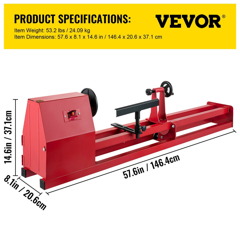 VEVOR Wood Lathe 14