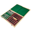 VEVOR Woodworking Lathe Chisel Set 8 Piece Set Lathe Chisel HSS Steel Blades Wood Turning Tools Wooden Case for Storage  for Wood Carving Root Carving Furniture Carving Lathes Red