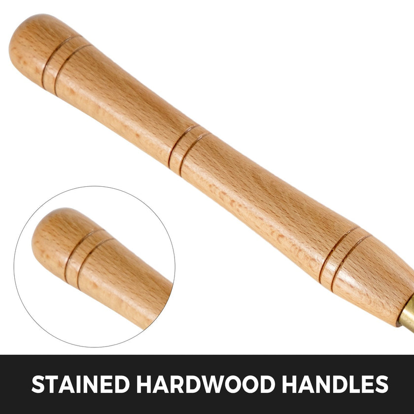 VEVOR Lathe Chisel 8 Piece Wood Lathe Chisel Cutting Carving HSS Steel Blades Wood Turning Tools Lathe Chisel Set  Wooden Case for Storage for Wood Turning Hardwood One Free Chisel
