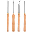 VEVOR Wood Turning Tools for Lathe 4 PCS Set, Carbide Lathe Tools with Diamond Shape, Round, Square Cutters, Turning Lathe Chisels with Comfortable Grip Handles Lathe Tools for Craft DIY Hobbyists