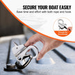 VEVOR Boat Anchor Hook, 304 Stainless Steel Slide Anchor, Knotless Anchor System with Quick Release, Boat Anchor Hook Clips for 3/8