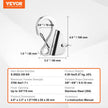 VEVOR Boat Anchor Hook, 304 Stainless Steel Slide Anchor, Knotless Anchor System with Quick Release, Boat Anchor Hook Clips for 3/8