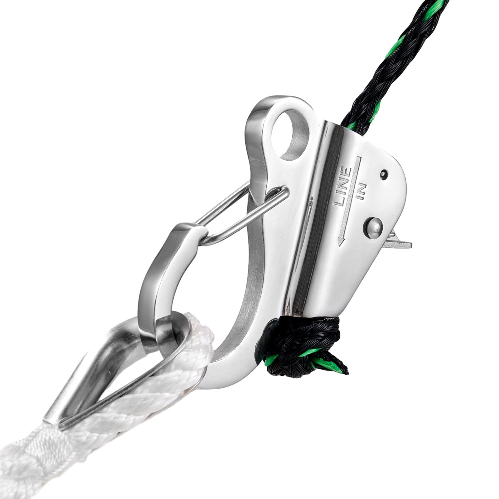 VEVOR Boat Anchor Hook, 304 Stainless Steel Slide Anchor, Knotless Anchor System with Quick Release, Boat Anchor Hook Clips for 3/8