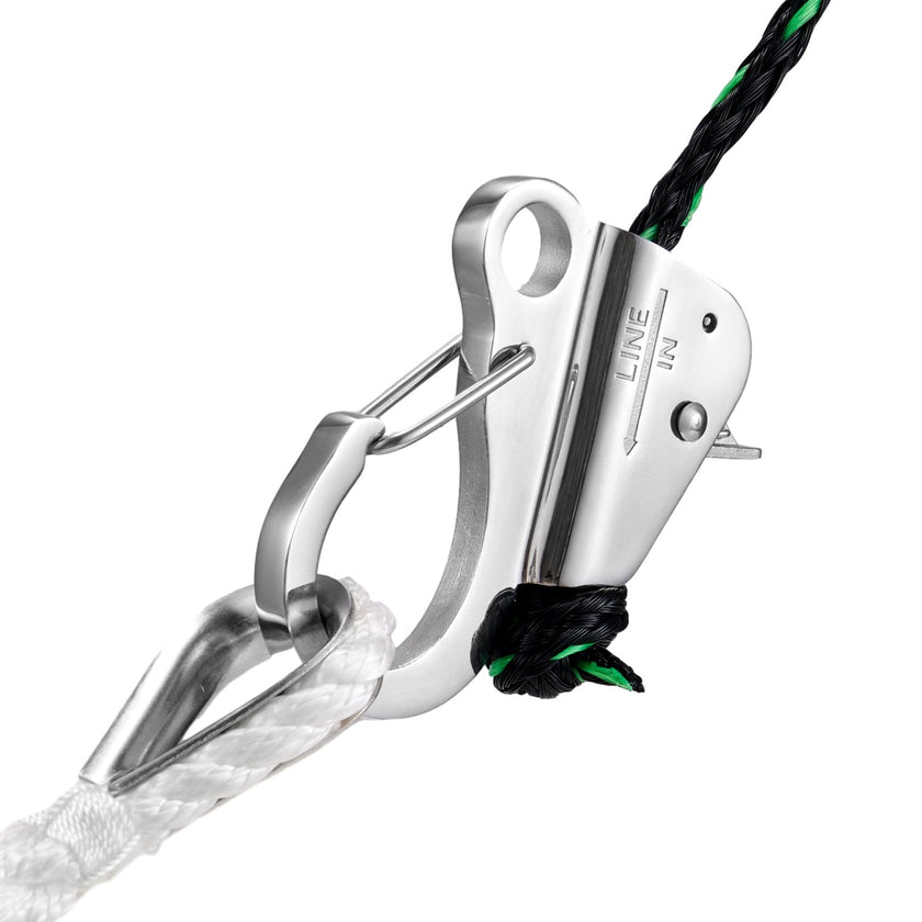 VEVOR Boat Anchor Hook, 304 Stainless Steel Slide Anchor, Knotless Anchor System with Quick Release, Boat Anchor Hook Clips for 3/8