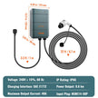 VEVOR Level 2 Electric Vehicle Charging Station, 0-40A Adjustable, 9.6 kW 240V NEMA 1-50 Plug Smart EV Charger with WiFi, 22-Foot TPE Charging Cable for Indoor/Outdoor Use, ETL & Energy Star Certified