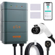 VEVOR Level 2 Electric Vehicle Charging Station, 0-40A Adjustable, 9.6 kW 240V NEMA 1-50 Plug Smart EV Charger with WiFi, 22-Foot TPE Charging Cable for Indoor/Outdoor Use, ETL & Energy Star Certified