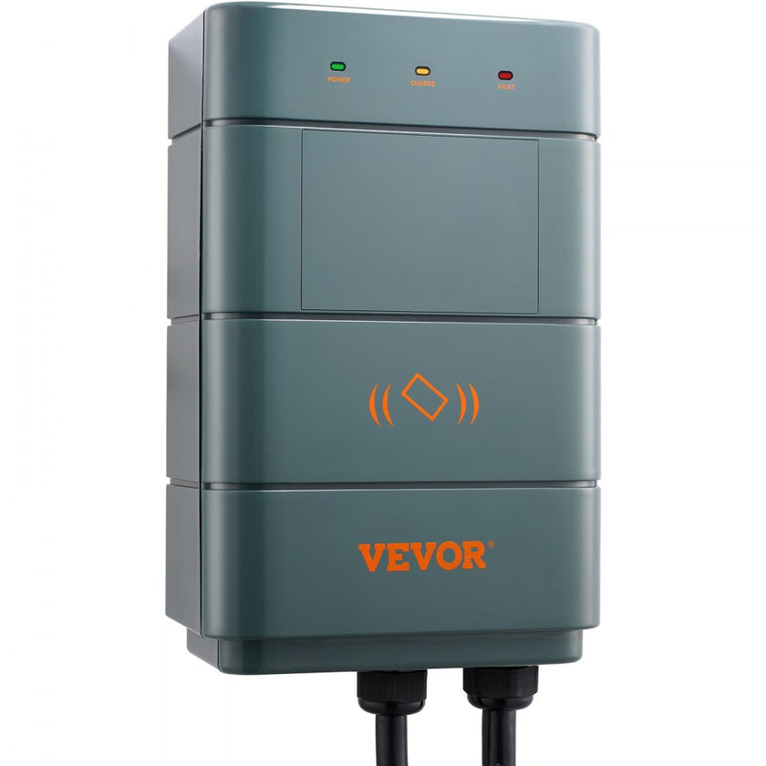 VEVOR Level 2 Electric Vehicle Charging Station, 0-40A Adjustable, 9.6 kW 240V NEMA 1-50 Plug Smart EV Charger with WiFi, 22-Foot TPE Charging Cable for Indoor/Outdoor Use, ETL & Energy Star Certified