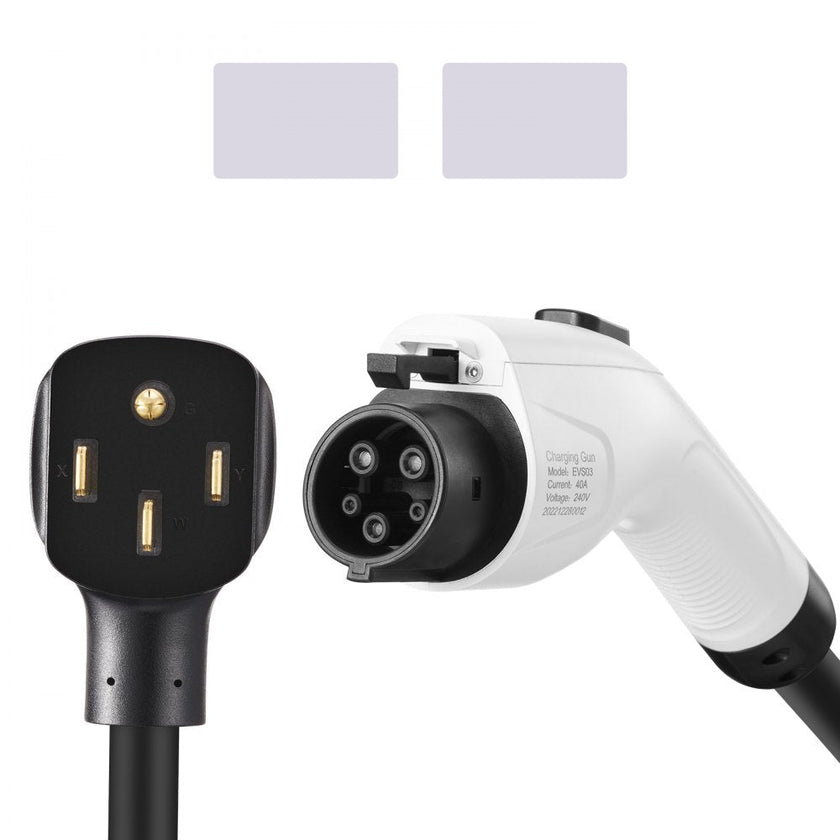 VEVOR Level 2 Electric Vehicle Charging Station, 0-40A Adjustable, 9.6 kW 240V NEMA 1-50 Plug Smart EV Charger with WiFi, 22-Foot TPE Charging Cable for Indoor/Outdoor Use, ETL & Energy Star Certified