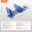 VEVOR Woodworking Vise, 13 inch Woodworking Bench Vise, Heavy-duty Cast Iron Vice for Workbench 10.6