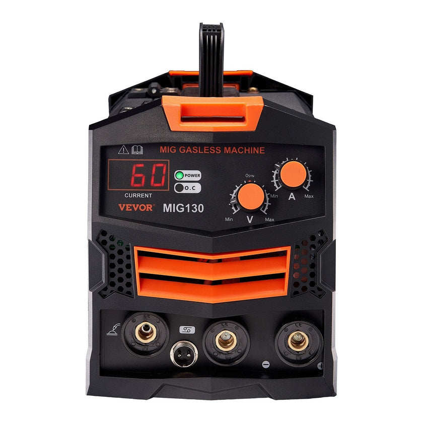 VEVOR MIG Welder 130Amp Gasless Flux Core Mig Welding Machine with IGBT Inverter