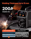 VEVOR MIG Welder 200A Welder Machine 4-in-1 Gas MIG/Flux Core MIG/Stick/Lift TIG