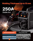 VEVOR MIG Welder 250A Pluse Mig Welding Machine 5-in-1 Synergic Welder Machine
