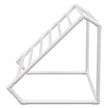 VEVOR Pool Towel Rack, 8 Bar, White, Freestanding Outdoor PVC Triangular Poolside Storage Organizer, Include 8 Towel Clips, Mesh Bag, Hook, Also Stores Floats and Paddles, for Beach, Swimming Pool