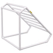 VEVOR Pool Towel Rack, 8 Bar, White, Freestanding Outdoor PVC Triangular Poolside Storage Organizer, Include 8 Towel Clips, Mesh Bag, Hook, Also Stores Floats and Paddles, for Beach, Swimming Pool