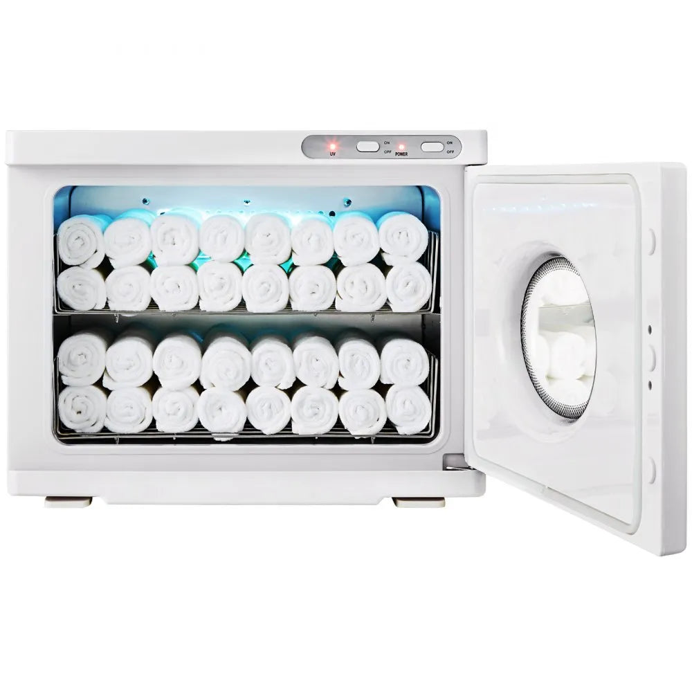 VEVOR Hot Towel Warmer,23L Large Capacity Spa Hot Towel Warmers with See Through Window, 2 Stainless Steel Racks, Holds up 50-60 Towels, 2-in-1 Quick All-round Heating for Facials, SPA, Massage, Salon