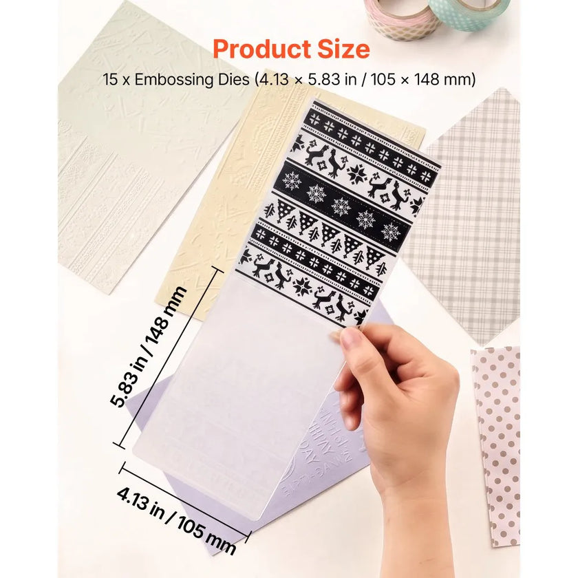 Embossing Folders Set, 15 Pieces 4.13