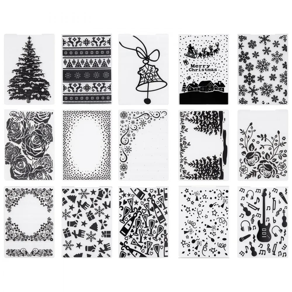 Embossing Folders Set, 15 Pieces 4.13