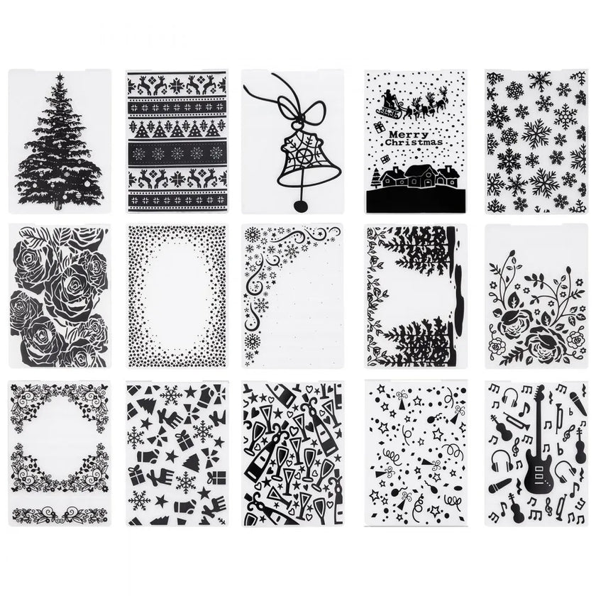 Embossing Folders Set, 15 Pieces 4.13