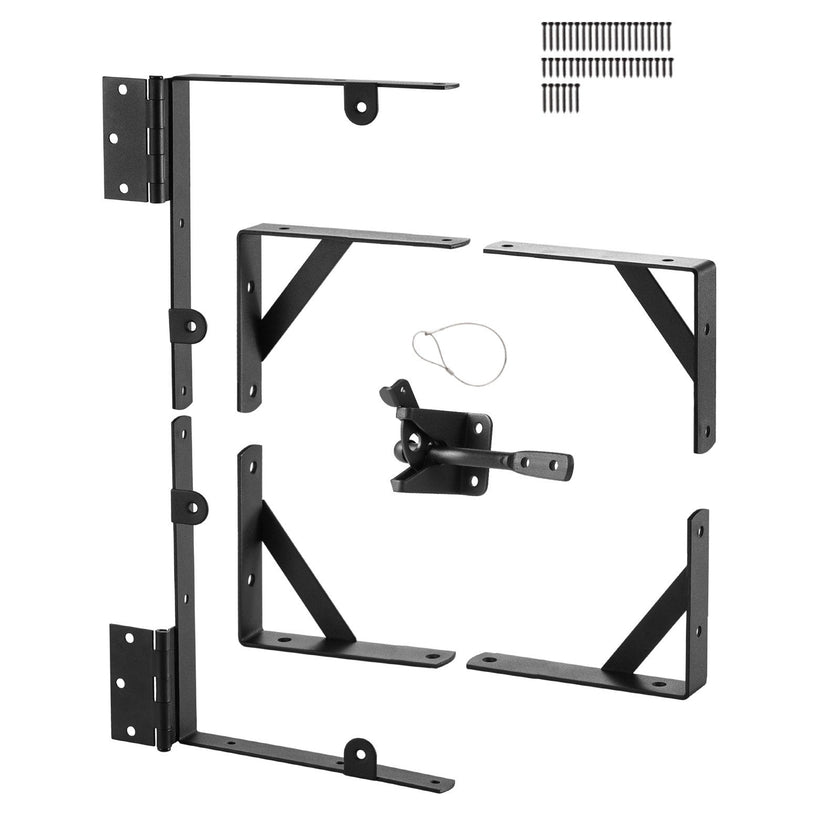 VEVOR Gate Corner Brace Bracket Anti Sag Gate Frame Hardware Kit Iron Black
