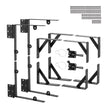 VEVOR Gate Corner Brace Bracket 2 Sets Anti Sag Gate Frame Hardware Kit Black