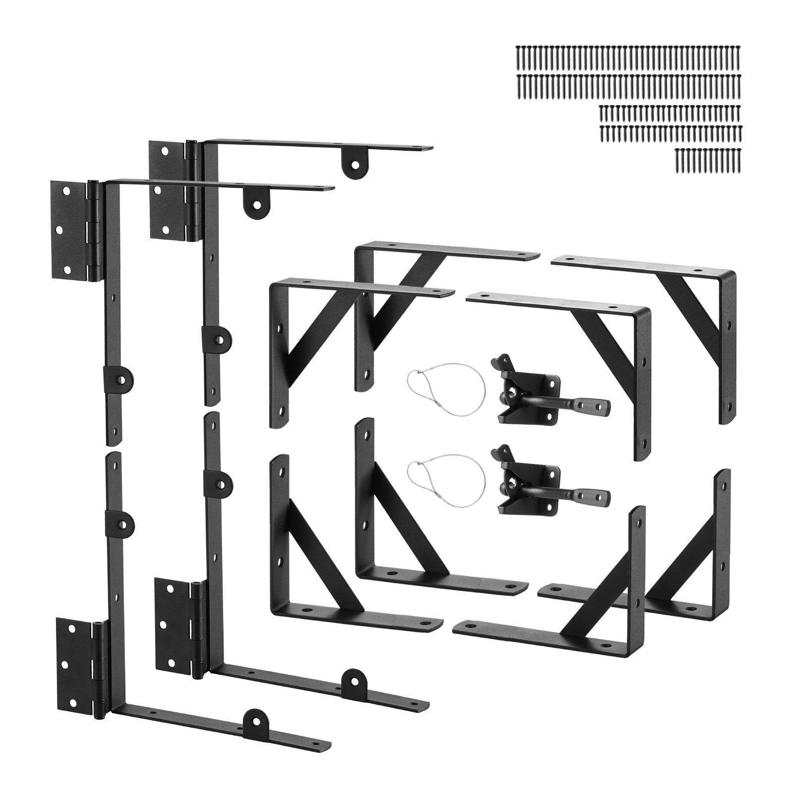 VEVOR Gate Corner Brace Bracket 2 Sets Anti Sag Gate Frame Hardware Kit Black