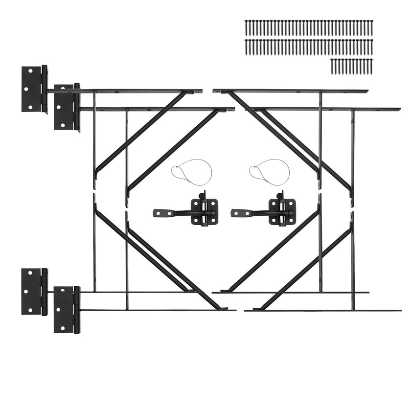 VEVOR Gate Corner Brace Bracket 2 Sets Anti Sag Gate Frame Hardware Kit Iron