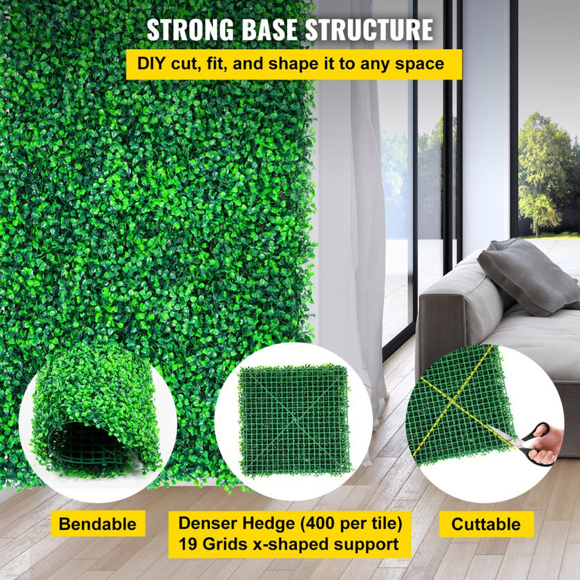 VEVOR Artificial Boxwood Panels, 20 PCS 20