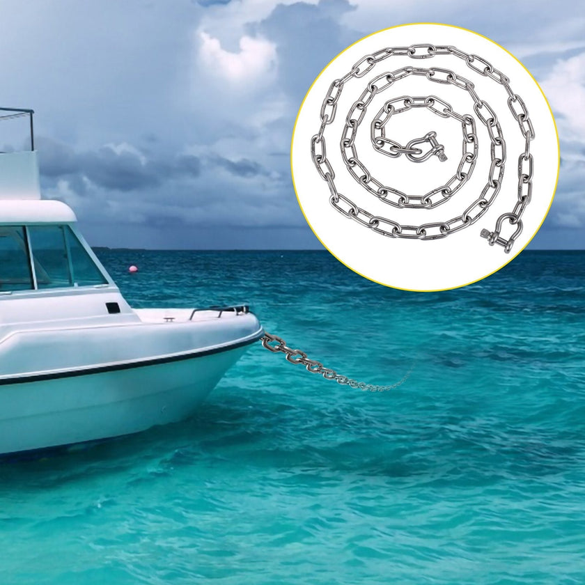 VEVOR Anchor Chain, 10 ft x 5/16 in Stainless Steel Chain, 3/8