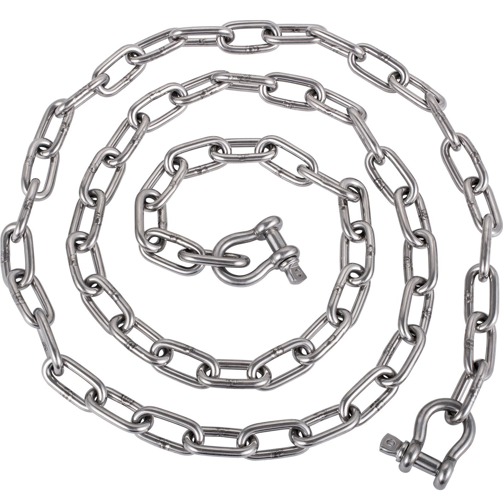 VEVOR Anchor Chain, 10 ft x 5/16 in Stainless Steel Chain, 3/8