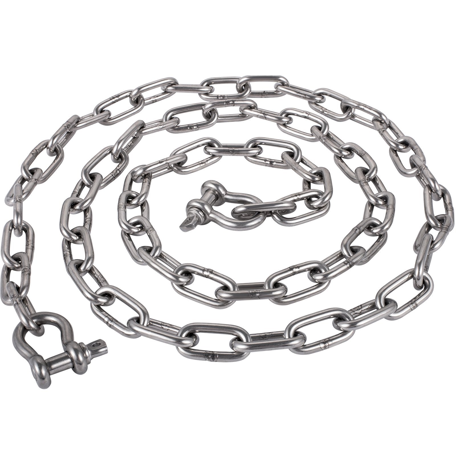 VEVOR Anchor Chain, 10 ft x 5/16 in Stainless Steel Chain, 3/8