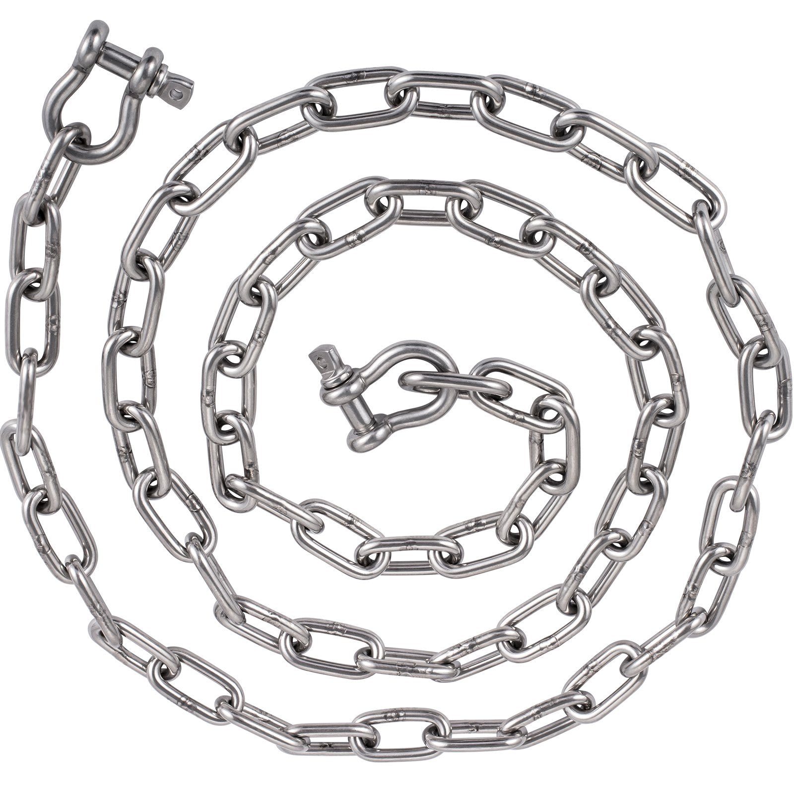 VEVOR Anchor Chain, 10 ft x 5/16 in Stainless Steel Chain, 3/8