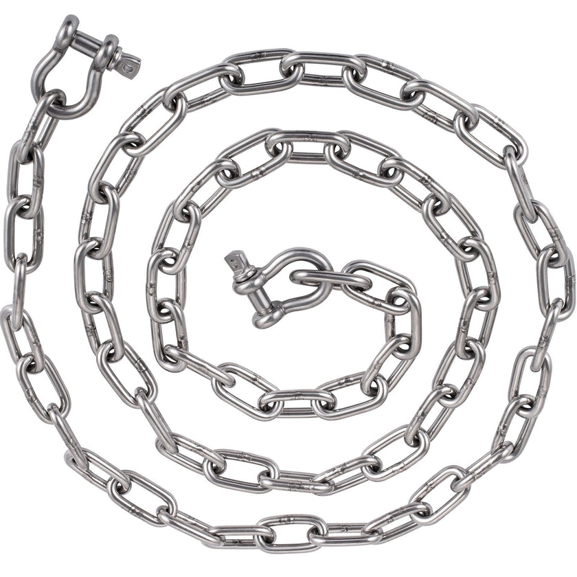 VEVOR Anchor Chain, 10 ft x 5/16 in Stainless Steel Chain, 3/8