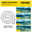 VEVOR Anchor Chain, 10 ft x 5/16 in Stainless Steel Chain, 3/8