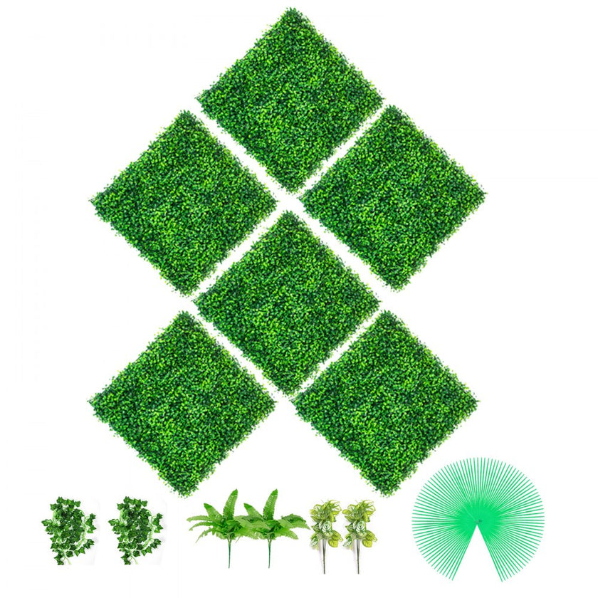 VEVOR Artificial Boxwood Panels, 6 PCS 20