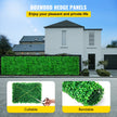 VEVOR Artificial Boxwood Panel UV 10pcs Boxwood Hedge Wall Panels Artificial Grass Backdrop Wall 24X16