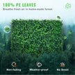 VEVOR Artificial Boxwood Panel UV 12pcs Boxwood Hedge Wall Panels Artificial Grass Backdrop Wall 20X20