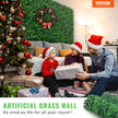 VEVOR 12pcs Artificial Boxwood Panel UV Boxwood Hedge Wall Panels Artificial Grass Backdrop Wall 24X16