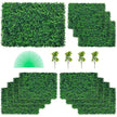 VEVOR 12pcs Artificial Boxwood Panel UV Boxwood Hedge Wall Panels Artificial Grass Backdrop Wall 24X16